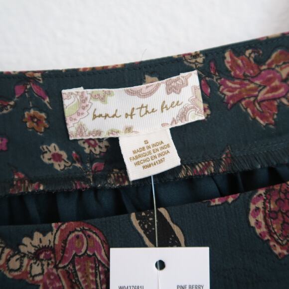 NWT Band of the Free Mandy Dress Pine Berry Boho Green Floral Dress Size Small - Picture 6 of 12